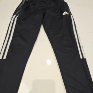 Adidas Kids Black Sweatpants with White Accents